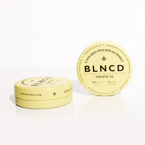 BLNCD Tropical THC Gummies, Mango · Pineapple · Kiwi
